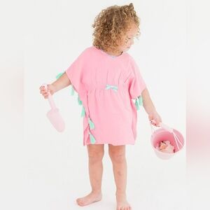 Ruffle Butts -Size 6/7 - Pink Tassel Kaftan- Swimsuit Cover Up
